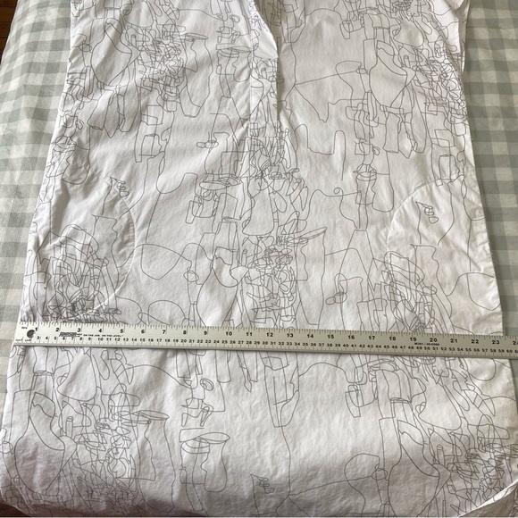 UCHUU cotton boxy dress white grey chunky lightweight sleeveless oversized tunic - Picture 14 of 16